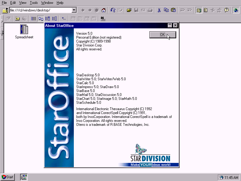 StarOffice 5.0 - Desktop